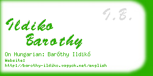 ildiko barothy business card