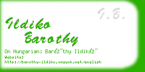 ildiko barothy business card